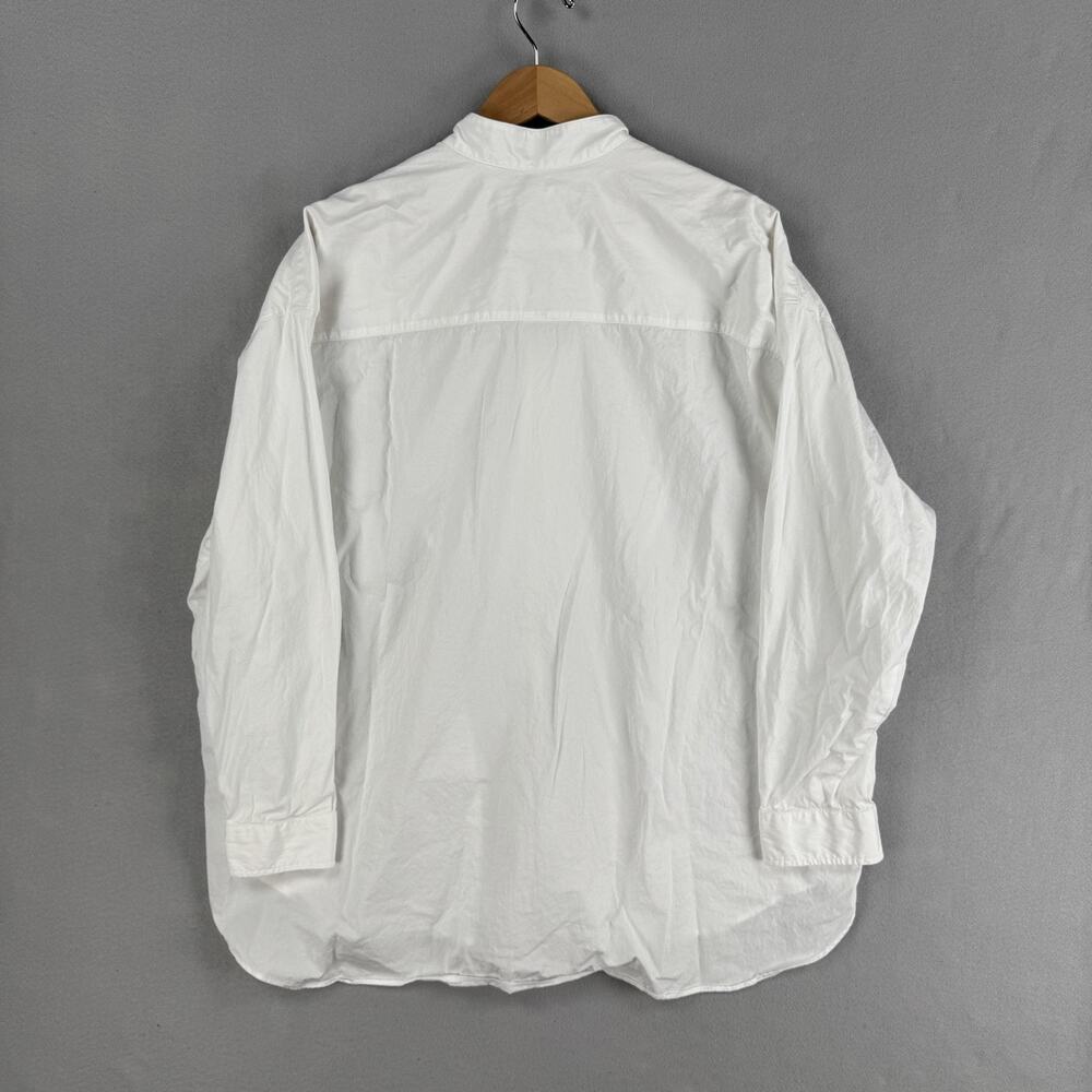 Frank & Eileen Shirt Womens XL White Victoria Bib Front Tunic Button Up Italy - Picture 8 of 8